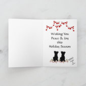 Scruffy Mutt Noel Peace & Joy Vakantieseizoen Kaart (Binnen)