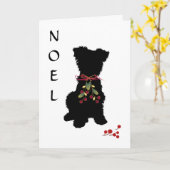 Scruffy Mutt Noel Peace & Joy Vakantieseizoen Kaart (Gele Bloem)