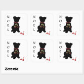 Scruffy Mutt NOEL Vierkante Sticker (Vel)