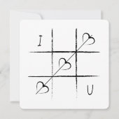 Scruffy Mutt Romance Tic Tac Toe Valentijns Kaart (Achterkant)