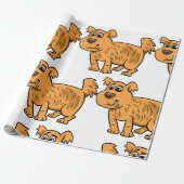 Scruffy Orange Puppy Dog Cadeaupapier (Uitgerold)