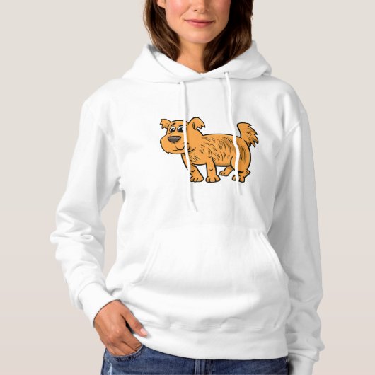 Scruffy Orange Puppy Dog Hoodie (Voorkant)