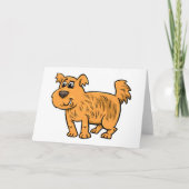 Scruffy Orange Puppy Dog Kaart (Voorkant)