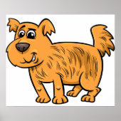 Scruffy Orange Puppy Dog Poster (Voorkant)