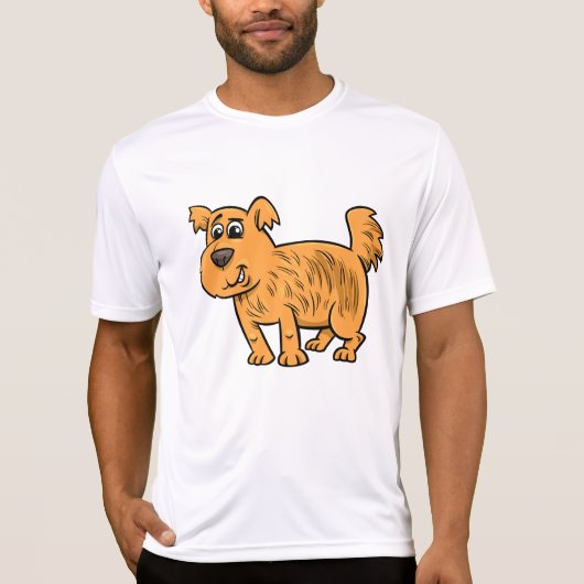 Scruffy Orange Puppy Dog T-shirt (Voorkant)
