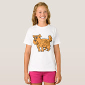 Scruffy Orange Puppy Dog T-shirt (Voorkant volledig)
