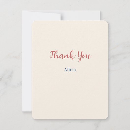 Scruffy Schattige Cat Dank je Kaart (Achterkant)