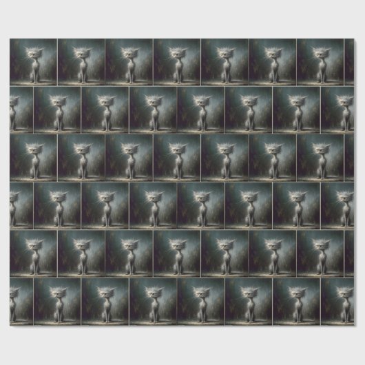 Scruffy Street Cat Cadeaupapier (Vlak)