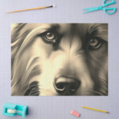 SCRUFFY TERRIER DOG SEPIA TISSUEPAPIER (Craft)