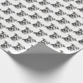 Scruffy Terrier Potlood Portret Cadeaupapier (Hoek)