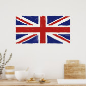Scruffy Union Jack Poster (Keuken)