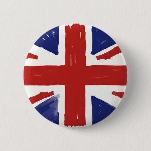 Scruffy Union Jack Ronde Button 5,7 Cm