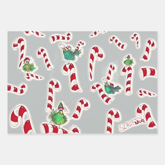 ScruffyMugArtGallery Holiday Gift Wrap Inpakpapier Vel (Voorkant 3)