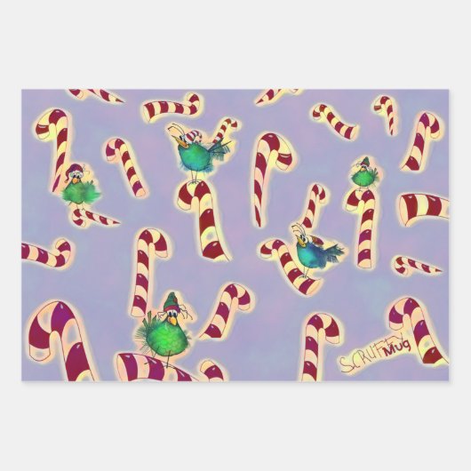 ScruffyMugArtGallery Holiday Gift Wrap Inpakpapier Vel (Voorkant)