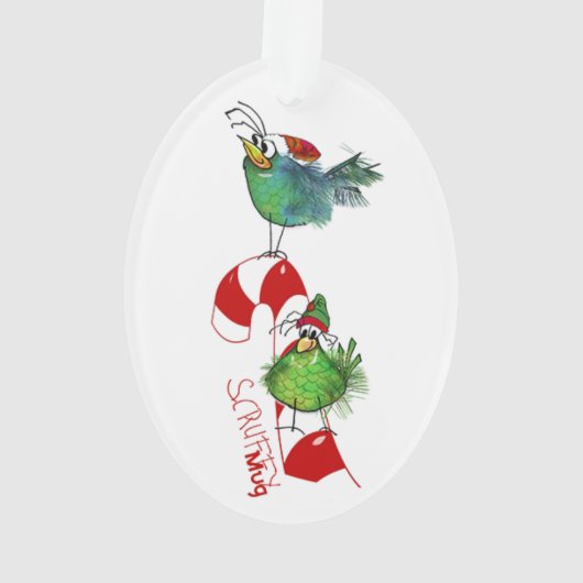 ScruffyMugArtGallery Oval Holiday Ornament (achterkant)