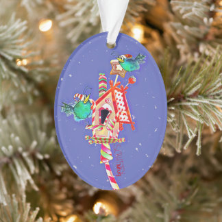 ScruffyMugArtGallery Oval kerstversiering Ornament