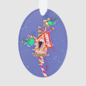 ScruffyMugArtGallery Oval kerstversiering Ornament (achterkant)
