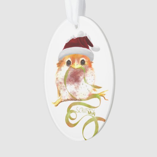 ScruffyMugArtGallery Oval Tree Ornament (voorkant)