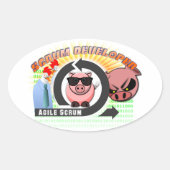 Scrum Developer - Agile softwareontwikkeling Ovale Sticker (Voorkant)