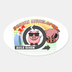 Scrum Developer - Agile softwareontwikkeling Ovale Sticker