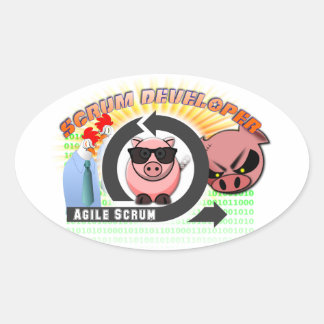 Scrum Developer - Agile softwareontwikkeling Ovale Sticker