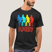 Scrum Half Retro Pop Art Rugby Graphic T-shirt (Voorkant)