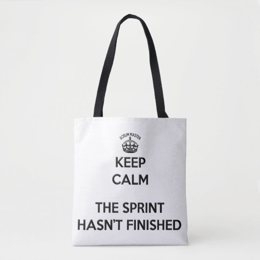 Scrum Master Keep Calm, de afdruk is nog niet klaa Tote Bag (Voorkant)