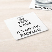 Scrum Master Keep Calm staat op de achtergrond Kartonnen Onderzetters (Schuin)