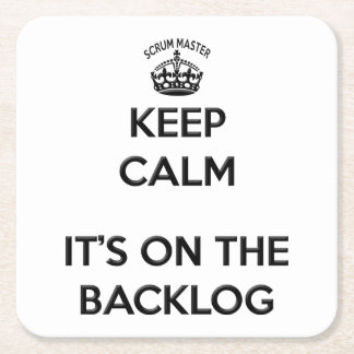 Scrum Master Keep Calm staat op de achtergrond Kartonnen Onderzetters