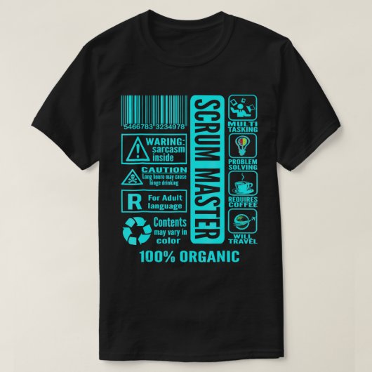 Scrum Master Multitasking Probleem oplossen Funny  T-shirt (Design voorkant)