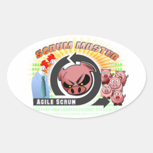 Scrum master ovale sticker