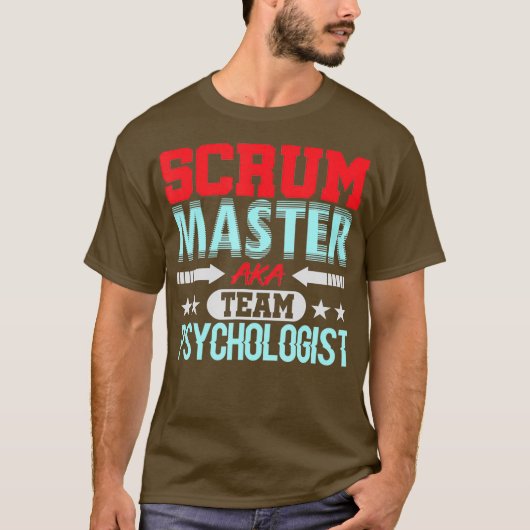 Scrum Master Psycholoog Agile Team PM Grappig T-shirt (Voorkant)