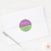 Scrumptious Paarse en Groene Adres Sticker (Envelop)