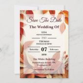 ScRust Olive Botanical Wedding Save The Date (Voorkant)