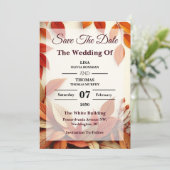 ScRust Olive Botanical Wedding Save The Date (Staand voorkant)