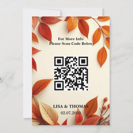 ScRust Olive Botanical Wedding Save The Date (Achterkant)