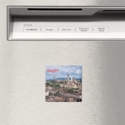 SCT003 GLASGOW, Schotland, Fridge Magnet (Insitu (Vaatwasser))
