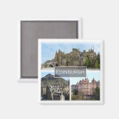 SCT006 EDINBURGH, Schotland, Fridge Magnet (Voorkant / Achterkant)