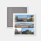 SCT010 EDINBURGH, Schotland, Fridge Magneet (Voorkant / Achterkant)