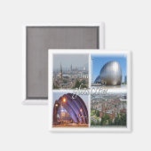 SCT014 GLASGOW, Schotland, Fridge Magneet (Voorkant / Achterkant)