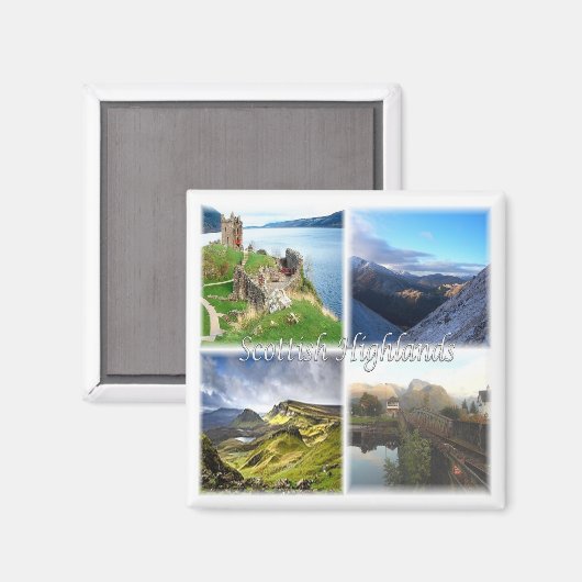 SCT015 SCOTTISH HIGHLANDS BEN NEVIS LOCH, Schotlan Magneet (Voorkant / Achterkant)