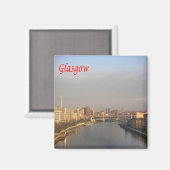 SCT017 GLASGOW Skyline, Schotland, Fridge Magneet (Voorkant / Achterkant)