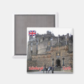 SCT020 EDINBURGH CASTLE, Schotland, Fridge Magneet (Voorkant / Achterkant)