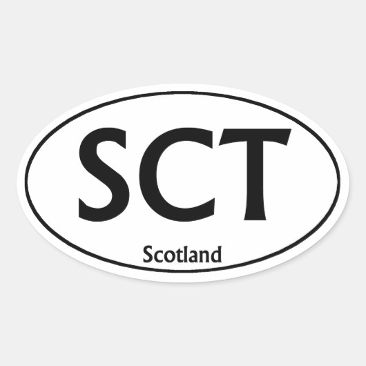 SCT Schotland Ovale Bumpersticker Sticker (Voorkant)