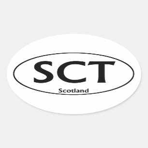 SCT Scotland Oval Bumpersticker Ovale Sticker