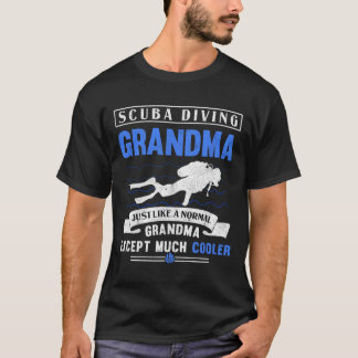 Scu Duiken Oma Duik Grootmoeder Onderwater Scu T-shirt