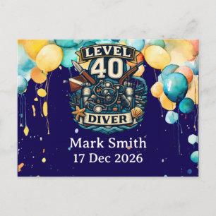Scuba 40e verjaardag briefkaart