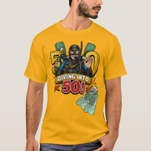 Scuba 50e verjaardag onderwater verjaardag t-shirt