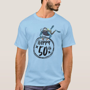 Scuba 50e verjaardag t-shirt