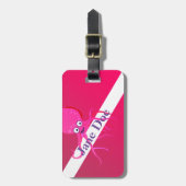 SCUBA BEACH FLAG, TROPISCHE DIVERS VLAG BAGAGELABEL (Voorkant verticaal)